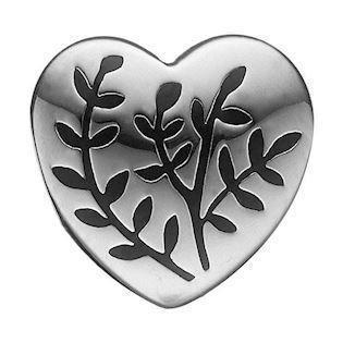 Køb dit  Blankt hjerte med sorte fine grene fra Christina smykker hos Ur-Tid.dk